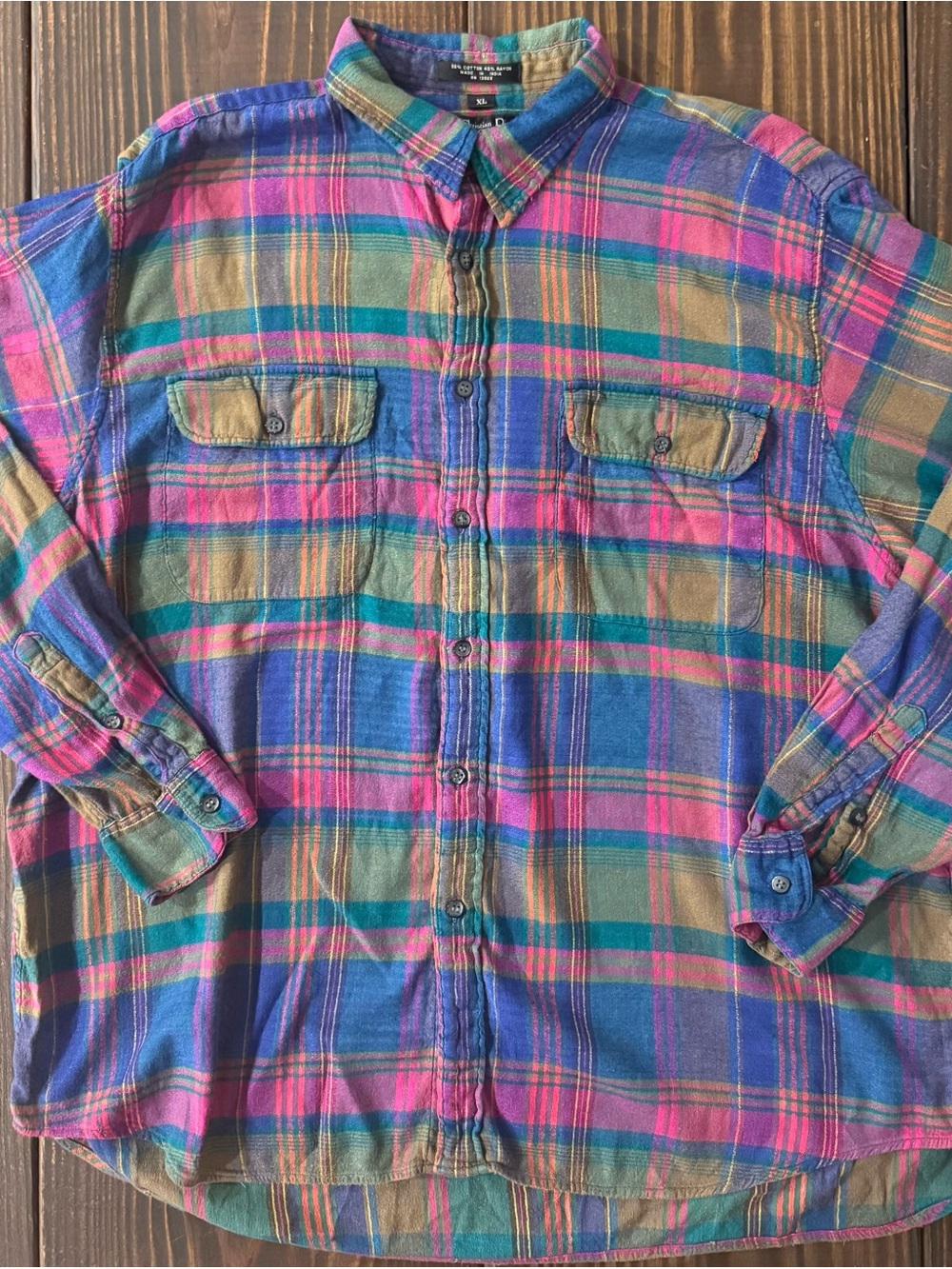 Christian Dior Monsieur Plaid Button-Up Shirt - Multicolor